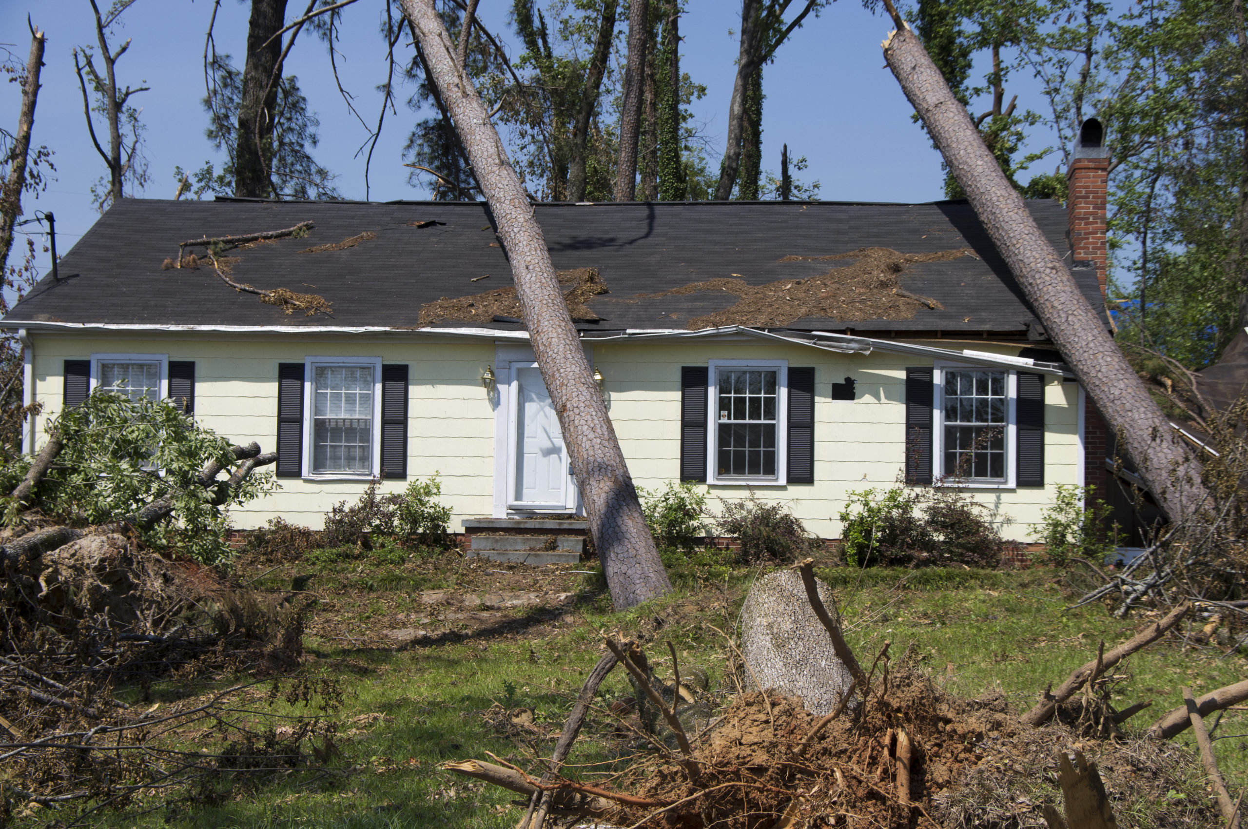 Tree fallen on Atlanta home