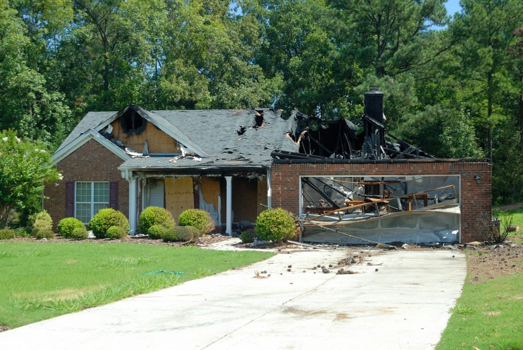 Mitigation vs restoration on fire damaged house