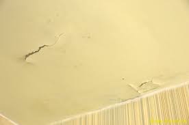 cracked paint on ceiling