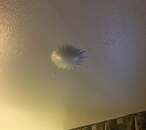 water bubble in drywall ceiling