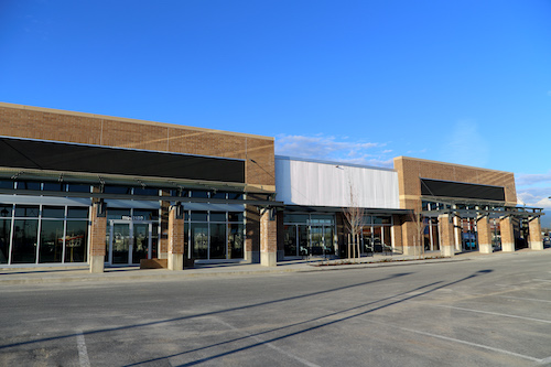 New Commercial Building photographed from the front