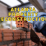 atlanta property reconstruction written in yellow over worker laying brick wall